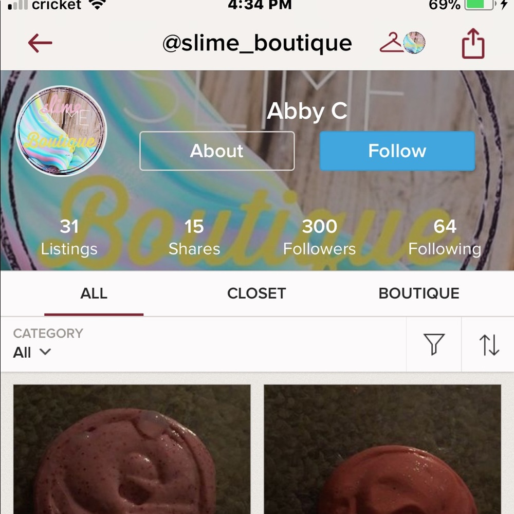 Follow her. Make sure you check out her closet